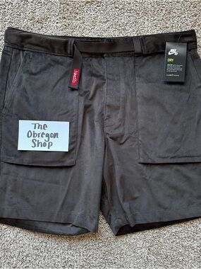 NIKE SB VELVET CORDUROY BELTED SKATEBOARDING SHORTS MENS 36 LARGE DRI FIT BROWN